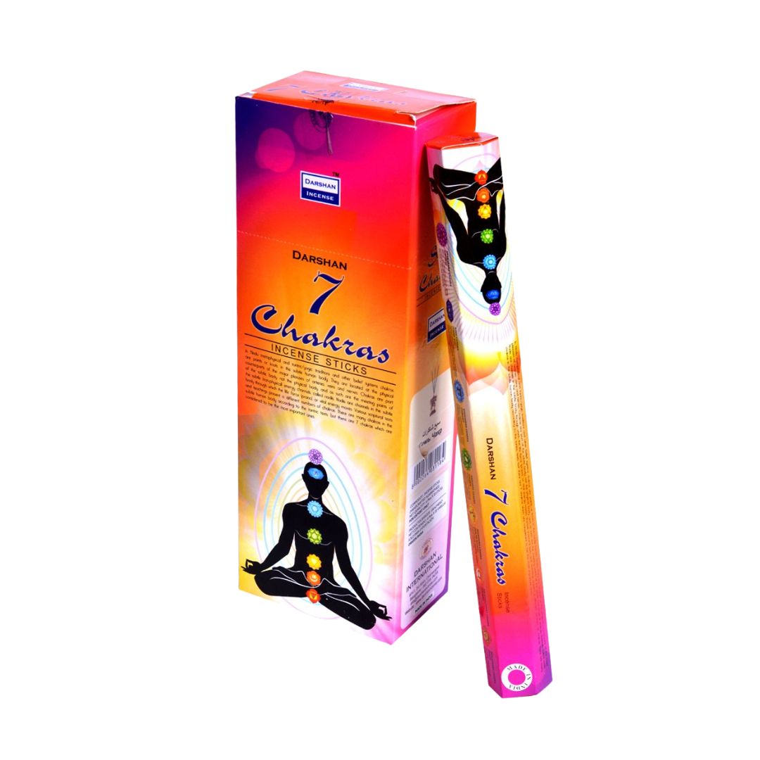 Благовония 7 Chakras, 7 чакр, Darshan, 20 палочек