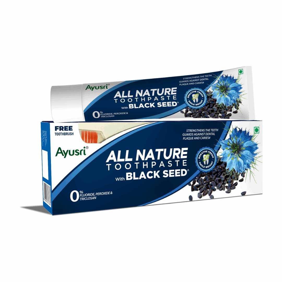 Зубная паста с черным тмином (Black seed toothpaste AYUSRI), 150 гр + зубная щетка