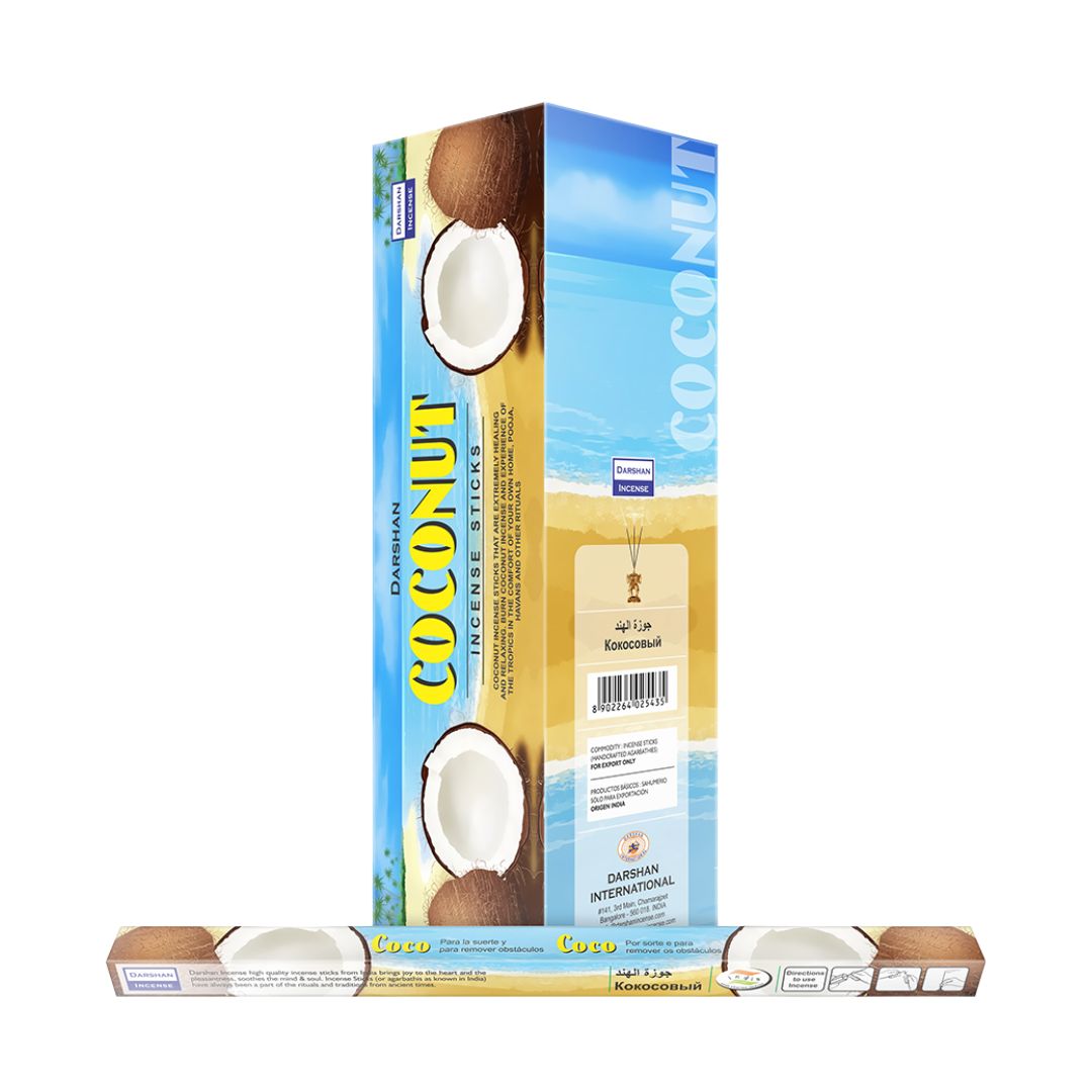 Благовония Кокос, Coconut, Darshan, 20 палочек - Izindii.kg