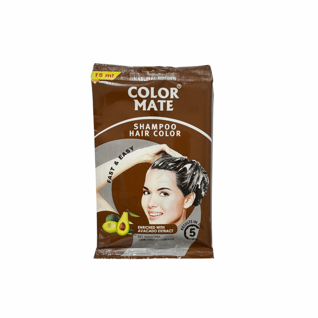 Краска-шампунь для волос Color Mate, Натуральный коричневый, 15 мл - Izindii.kg