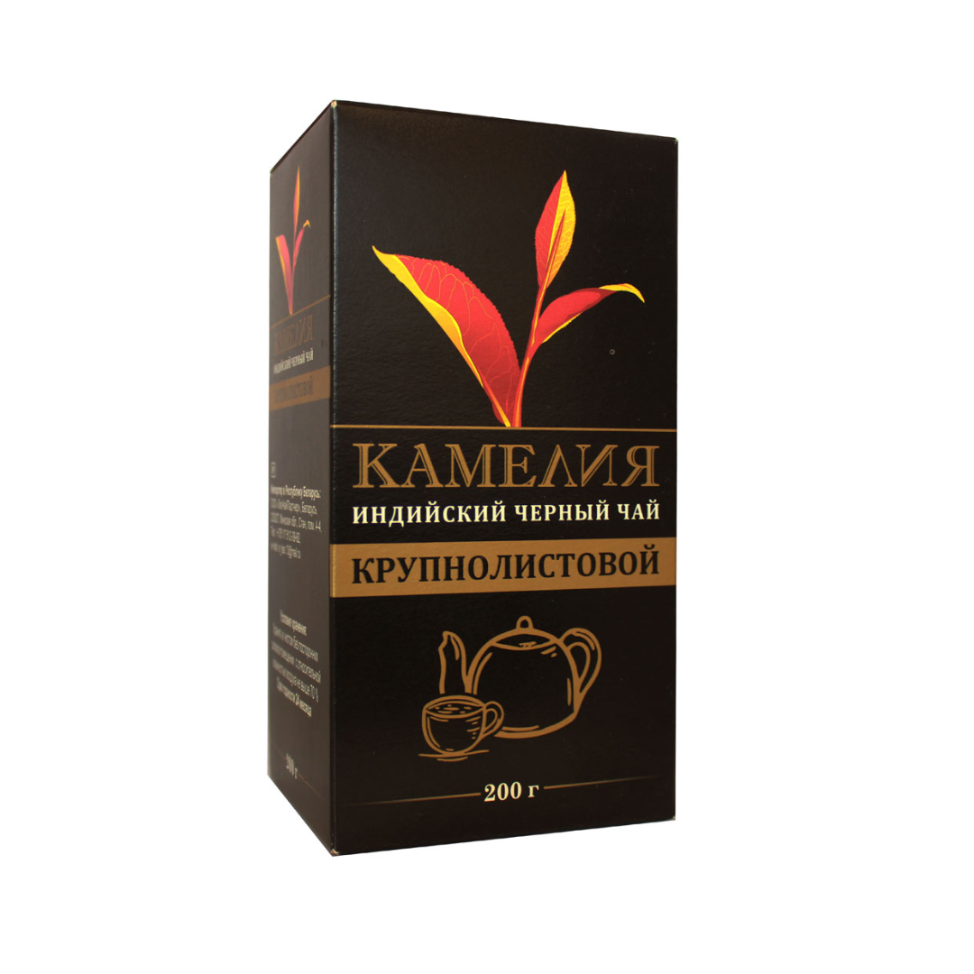 Чёрный индийский крупнолистовой чай Камелия, 200 гр
