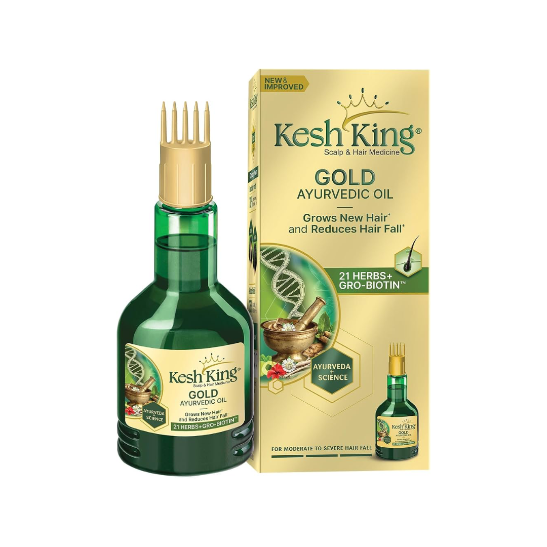Масло для волос от выпадения Кеш Кинг Голд (Kesh King Gold Ayurvedic Oil) 100 мл