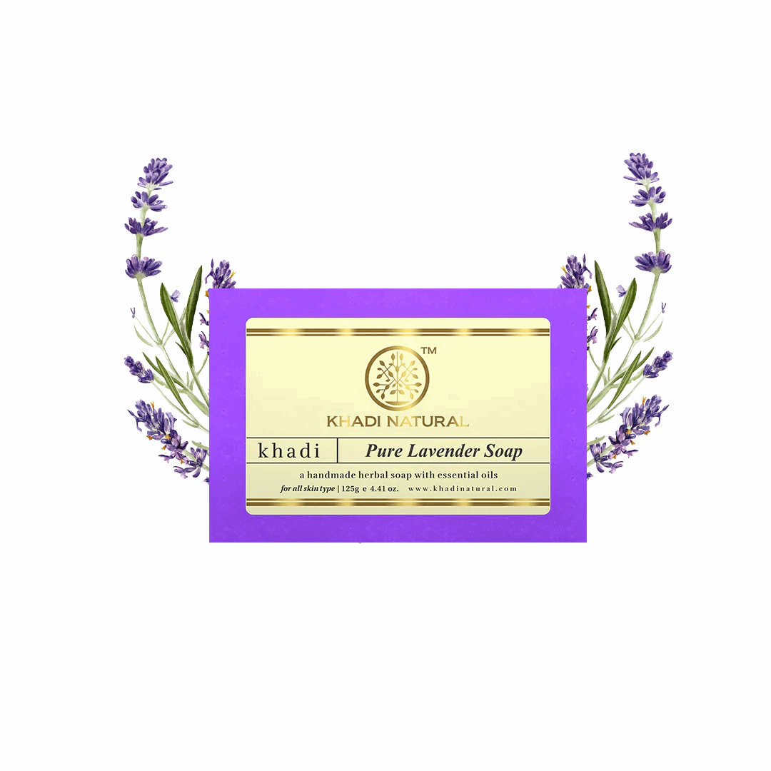 Натуральное Мыло Лаванда (Lavender Soap KHADI), 125 гр.
