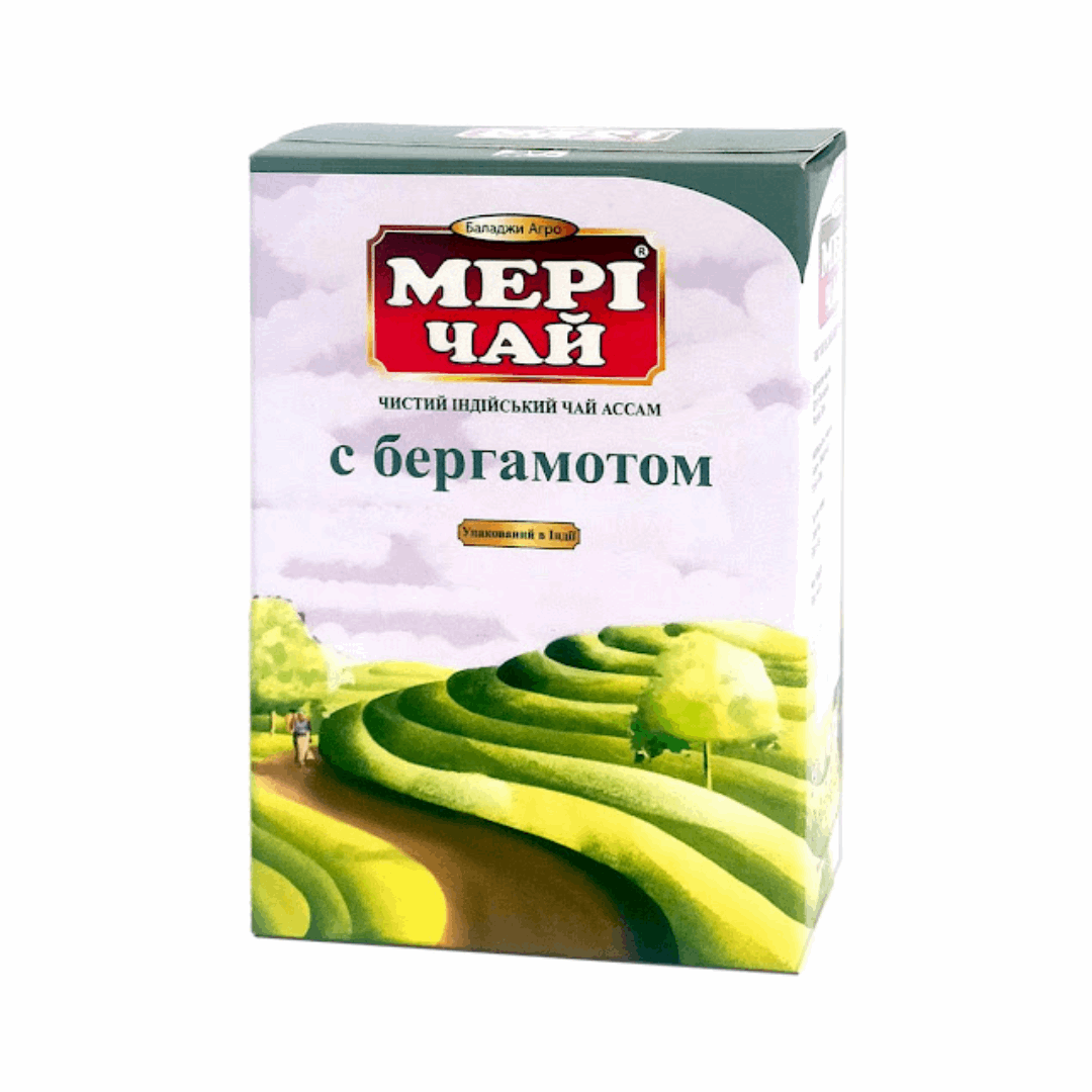 Черный чай среднелистовой с бергамотом Мери (Meri chai), 200 гр