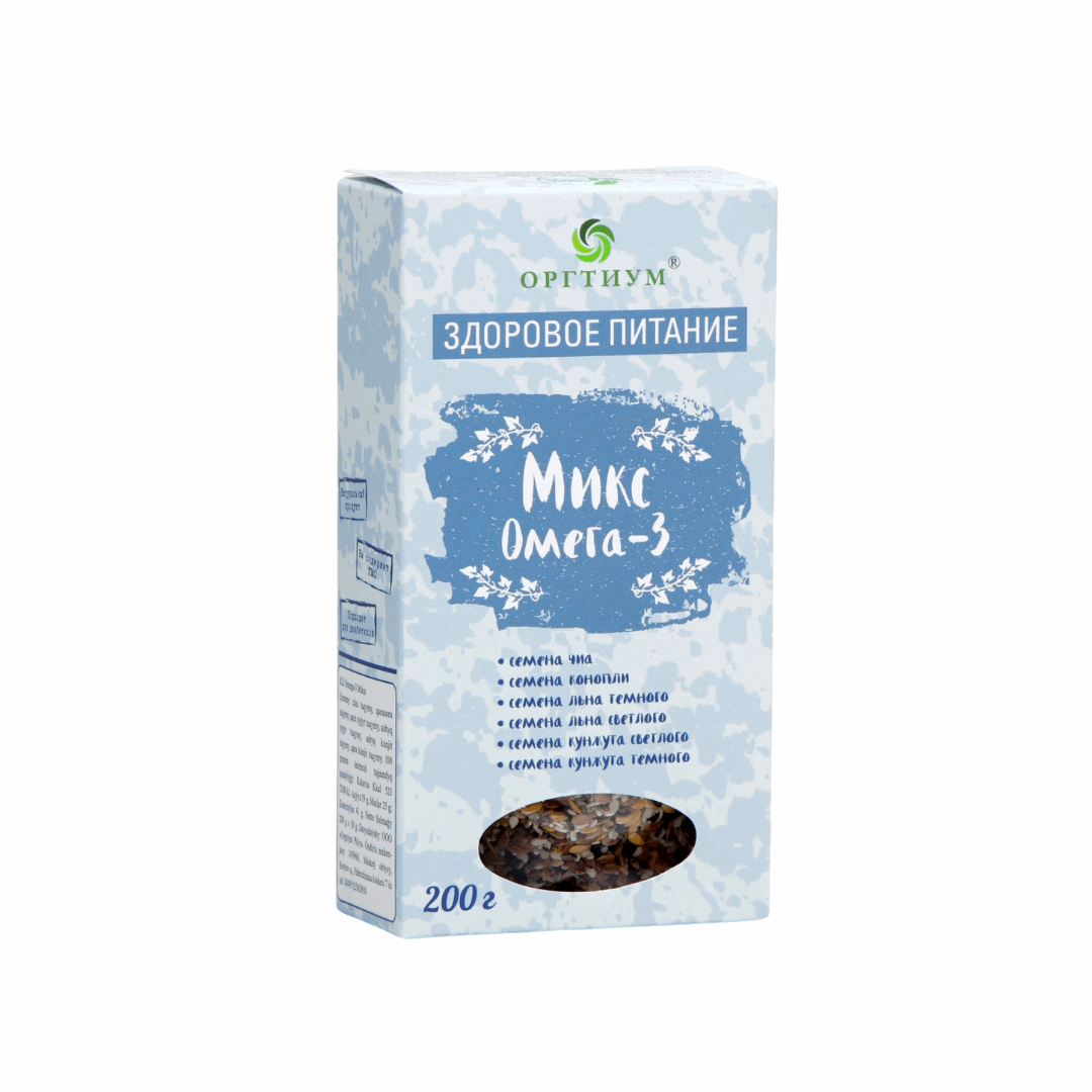 Микс семян льна Омега-3, 200 гр, Оргтиум - Izindii.kg