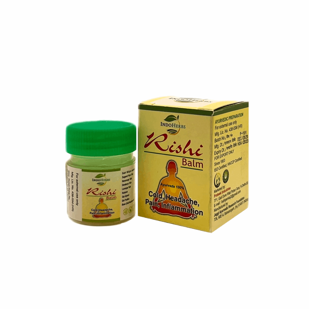 Болеутоляющий бальзам Риши (Rishi balm INDOHERBS), 10 гр
