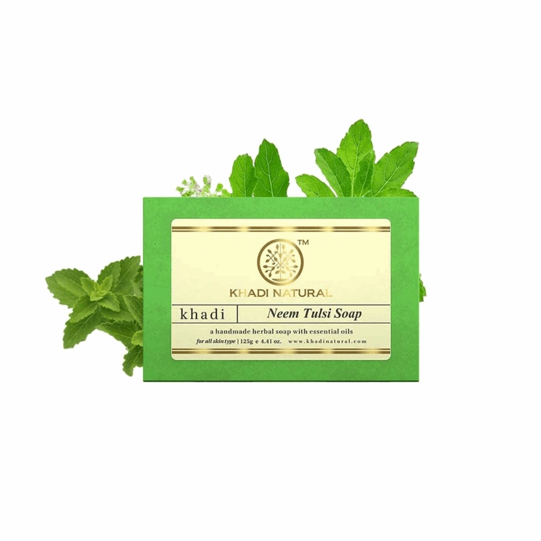 Мыло Тулси и Ним (Tulsi & Neem Soap KHADI), 125 гр