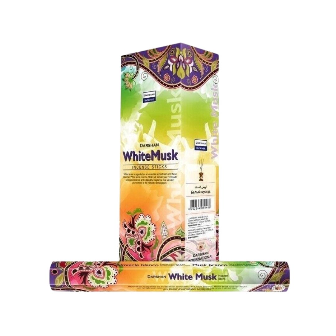 Благовония Белый муск, White musk, Darshan, 20 палочек