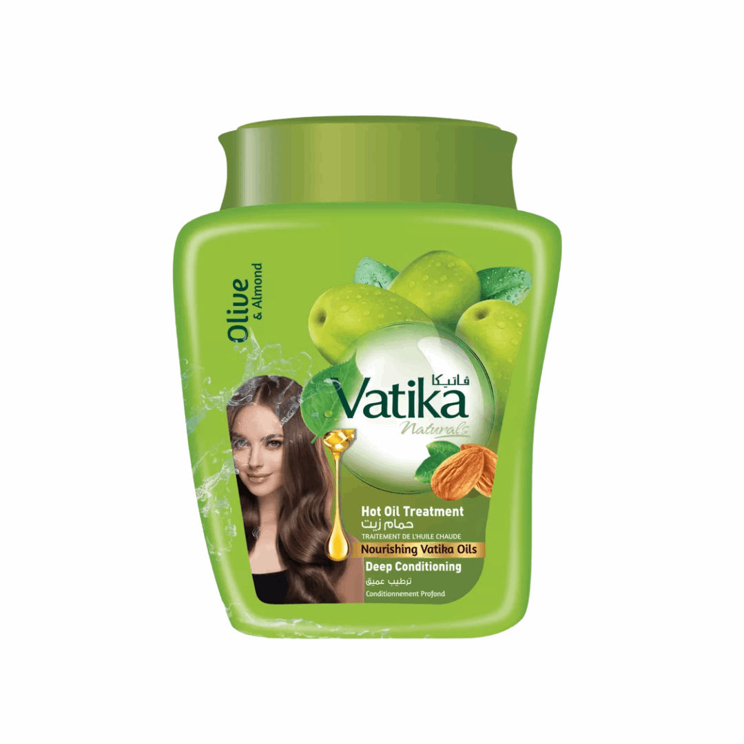Маска для волос Ватика Зеленая Олива и миндал, Vatika, 500 гр