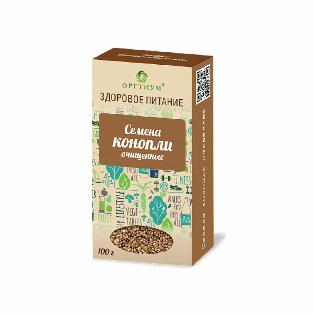 Очищенные семена конопли(ядра) Оргтиум 100 гр