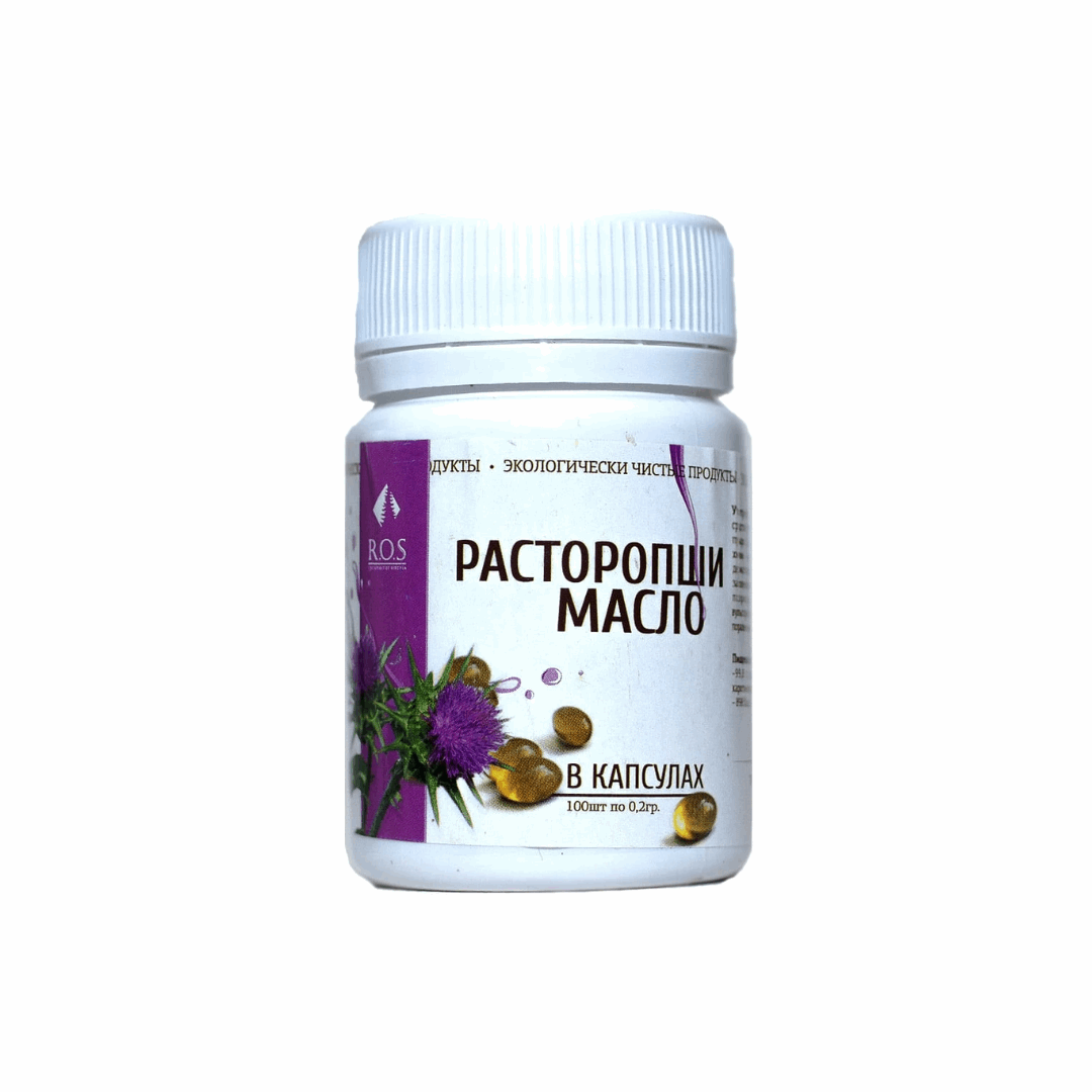 Масло Расторопши в капсулах, 100 шт, Рось - Izindii.kg
