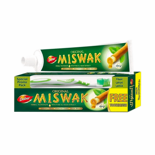 Зубная паста Мисвак Дабур (зубная щетка в подарок) (Toothpaste Miswak Dabur) 120гр+50гр