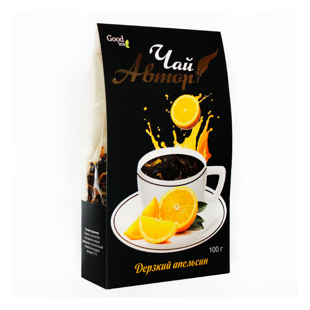 Черный чай с добавками "Автор" Дерзкий апельсин 100гр