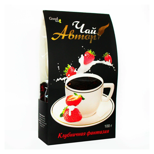 Черный чай с добавками "Автор" Клубничная фантазия 100гр
