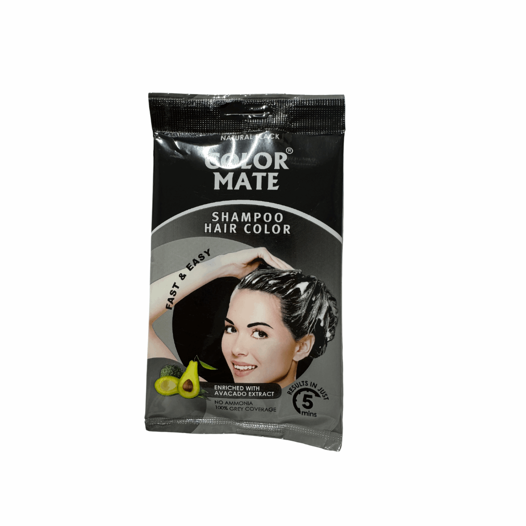 Краска-шампунь для волос Color Mate, Натуральный черный, 15 мл - Izindii.kg