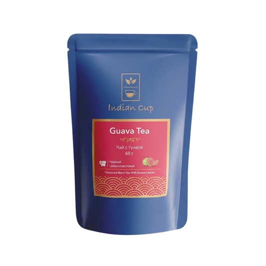 Чай черный С Гуавой, Guava Black Tea, Indian Cup, 60гр Дой пак Zip-lock