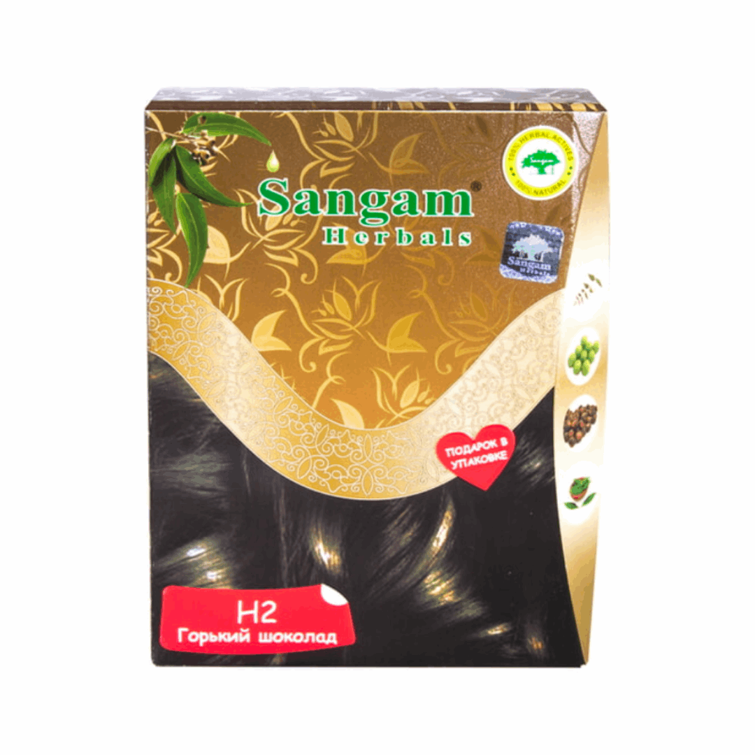 Краска для волос на основе хны Горький шоколад H2