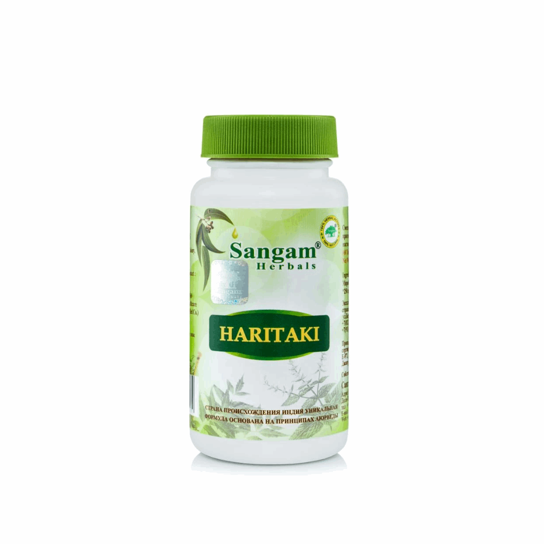 Харитаки, Haritaki, Sangam Herbals. 60 таблеток - Izindii.kg