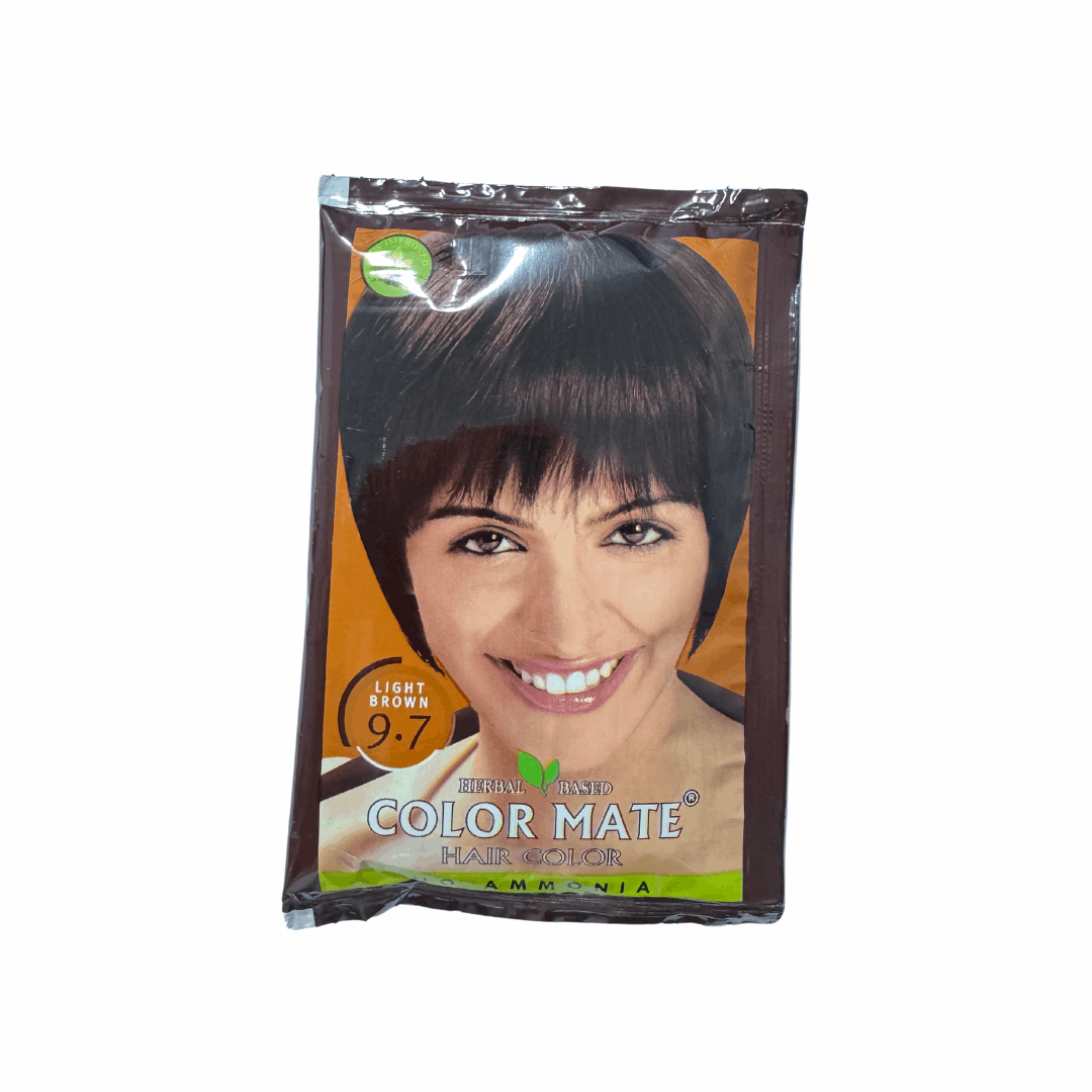 Краска на основе хны Color Mate - Светло - Коричневый, тон 9.7, 15 г - Izindii.kg