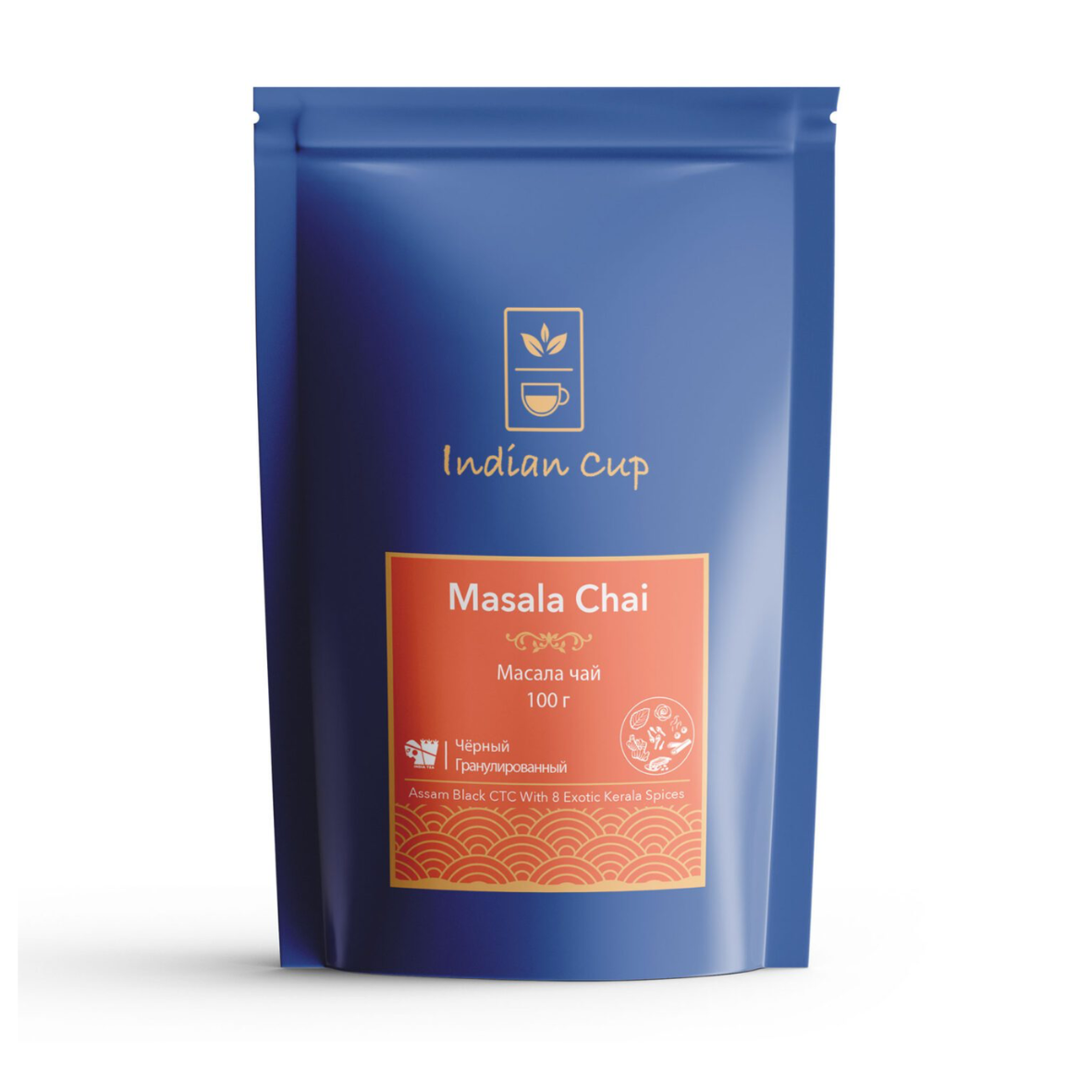 Масала Чай, Masala Tea, Indian Cup,  100гр Дой пак Zip-lock