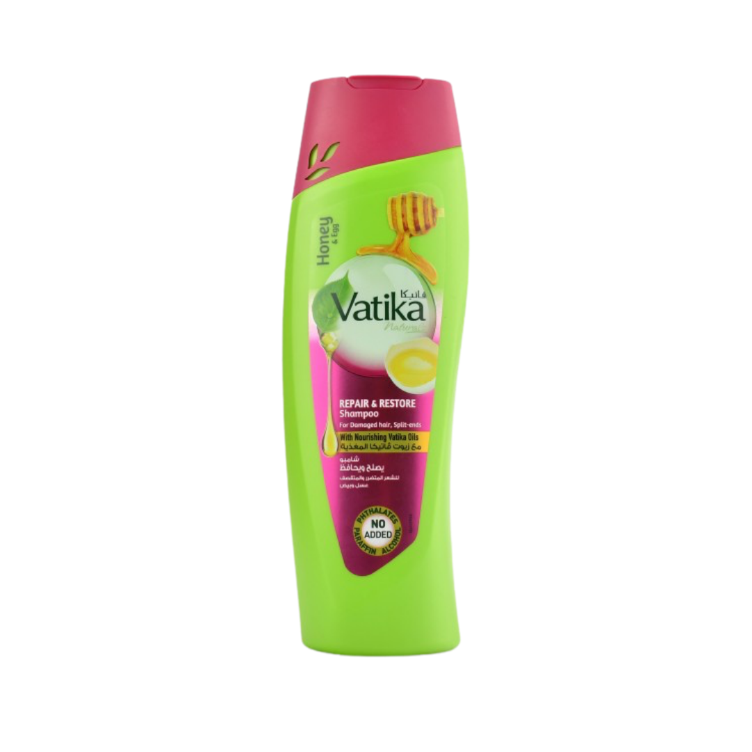 Шампунь Восстанавливающий с Медом и Яйцом (Repair & Restore Vatika DABUR), 400 мл 