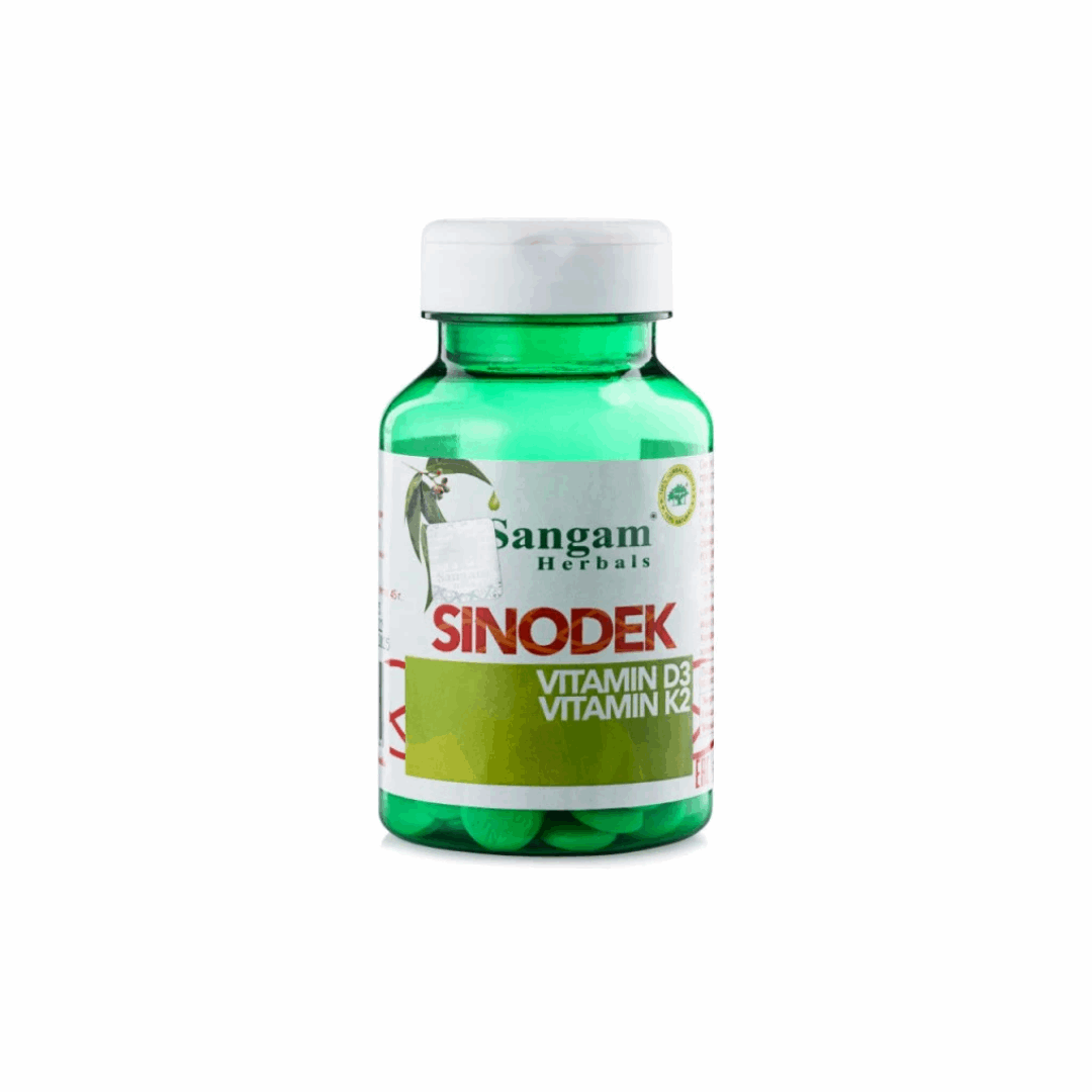 Синодекс (Витамины D3 и K2), Sangam Herbals, 60 таблеток по 750 мг