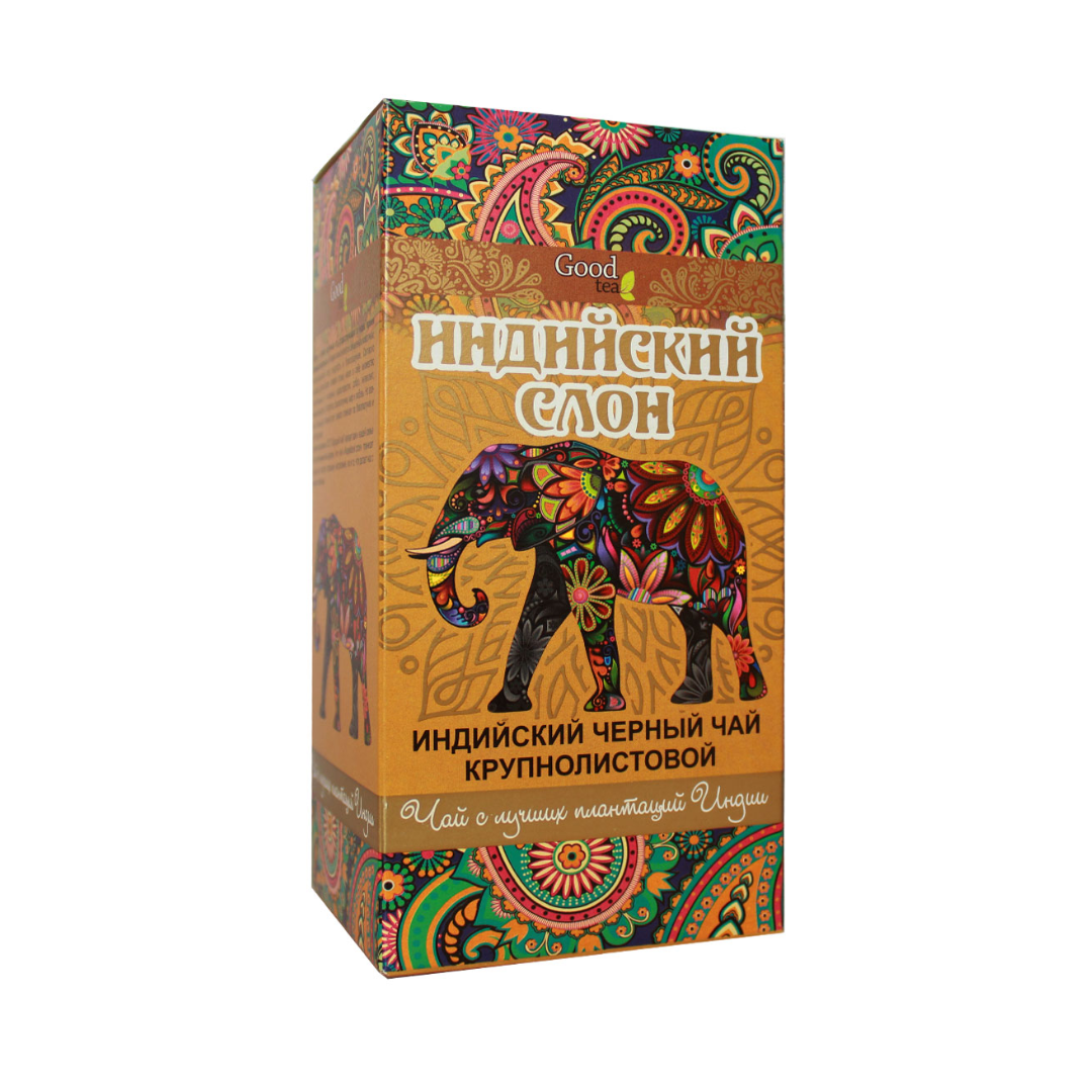 Черный крупнолистовой индийский чай "Индийский Слон"
