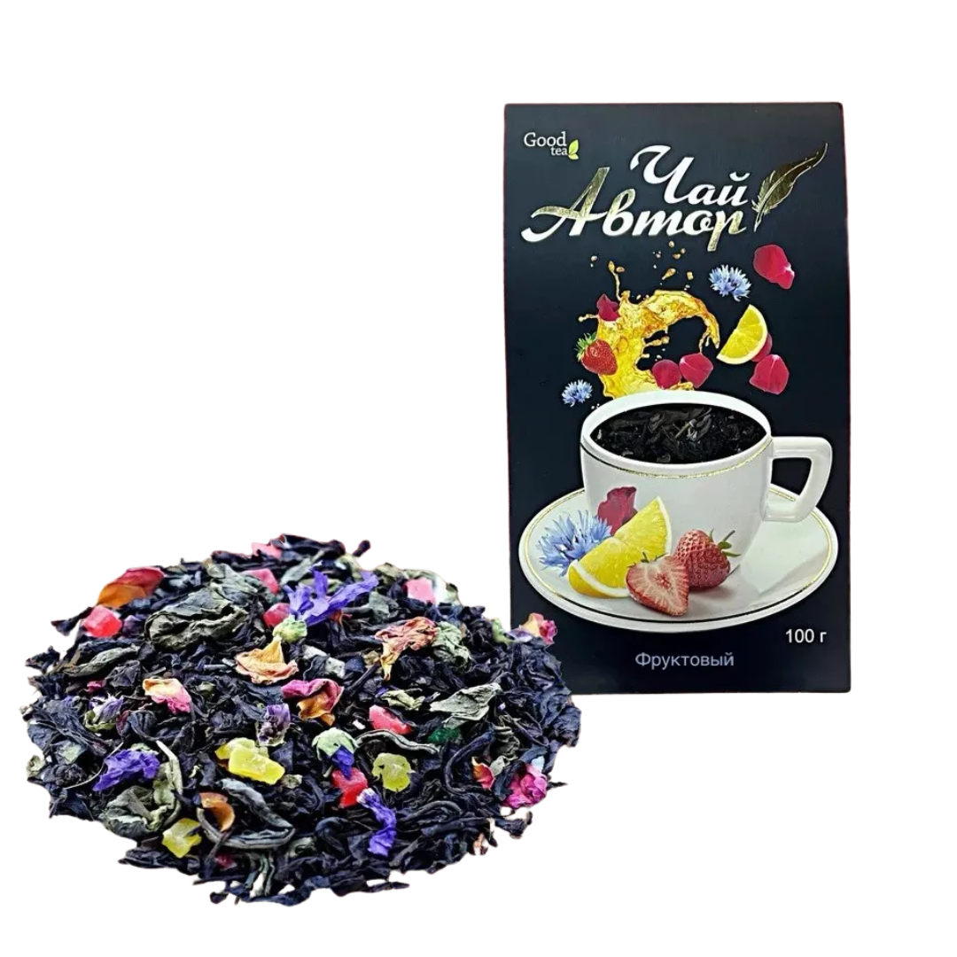 Черный чай с добавками "Автор" Фруктовый десерт 100гр