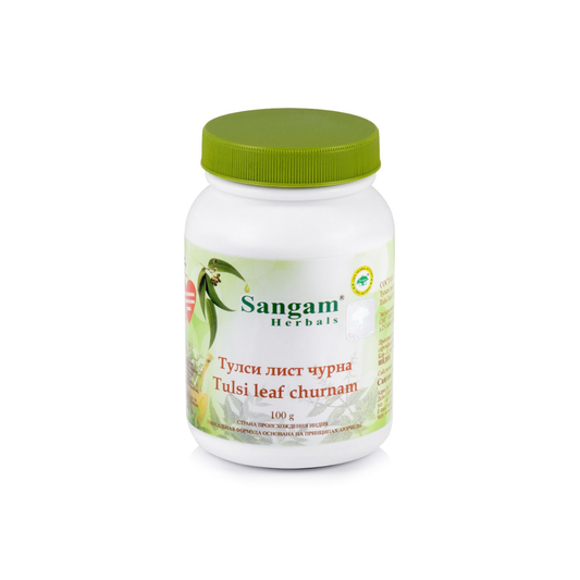 Тулси лист чурна Сангам Хербалс (Tulsi leaf churna Sangam Herbals), 100 г.