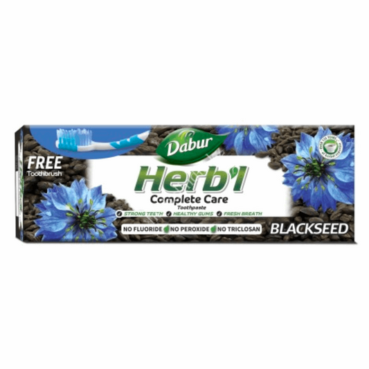Зубная паста Черный тмин (зубгная щетка в подарок) Дабур (Tooth paste DABUR Herb'l Black Seed) 150гр