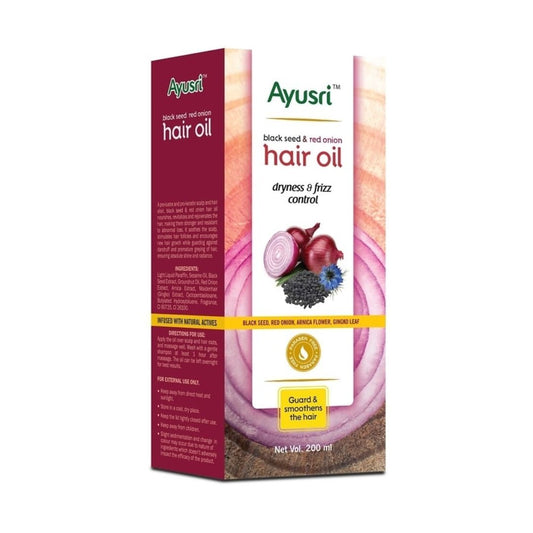 Питательное масло для волос с Черным тмином и Красным луком (Black seed and red onion hair oil AYUSRI), 200 мл