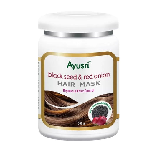 Питательная маска для волос с Черным Тмином и Красным луком (Black seed and red onion AYUSRI), 500 гр