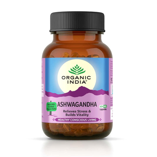 Ашваганда, Ashwagandha Organic India(60 капсул) Izindii.kg