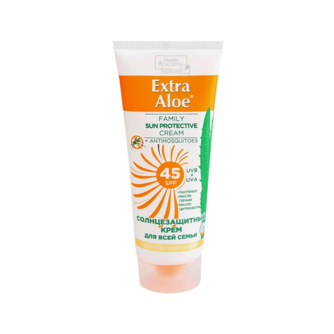 Extra Aloe Солнцезащитный крем для всей семьи SPF 45+ с репелентным эффектом • 100мл Izindii.kg
